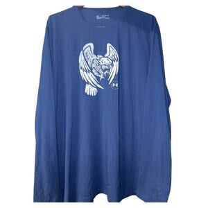 Under Armour Men's Freedom Eagle Graphic Long Sleeve Shirt Blue 3XL Loose Fit